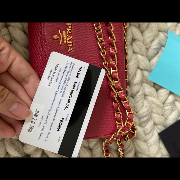 SOLD Prada Saffiano Wallet on Chain - Picture 9 of 10